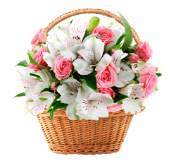 Цветы в корзине
